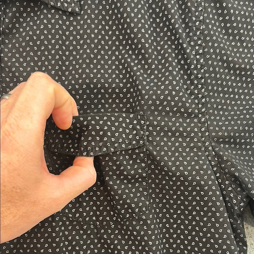 Native Code Men’s Black Patterned Short Sleeve Bu… - image 3